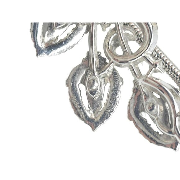 Trifari Alfred Philippe Clear Crystal Rhinestone Pendant Chain Necklace Vintage - Picture 5 of 6